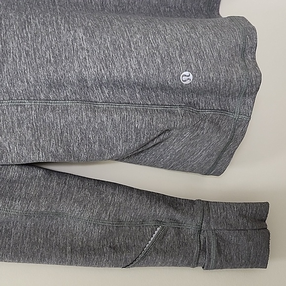 LULULEMON LUNO SIGNATURE UNIQE THUMB HOLE YELLOW ZIP WORKOUT COMFY GRAY-JACKET - Picture 12 of 16